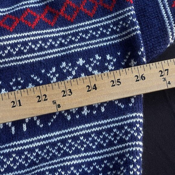 Vintage Masterpiece Apparel Cardigan Sweater Mens Large Blue Fair Isle Winter - Picture 9 of 11